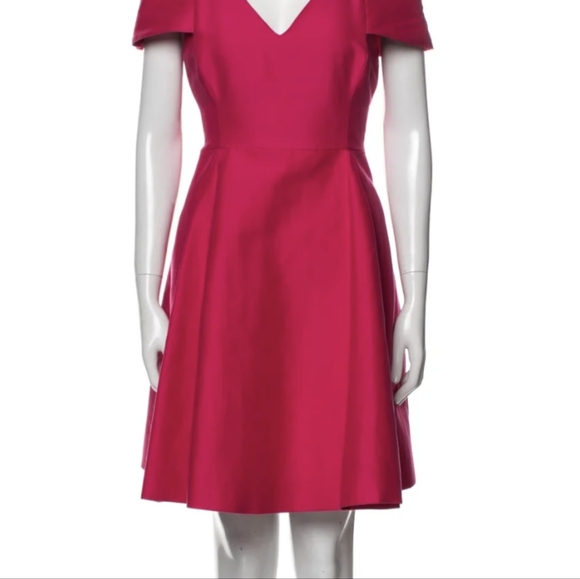 Halston Heritage Dresses & Skirts - Halston Heritage Off the shoulder pink satin pouffy party barbie dress POCKETS m